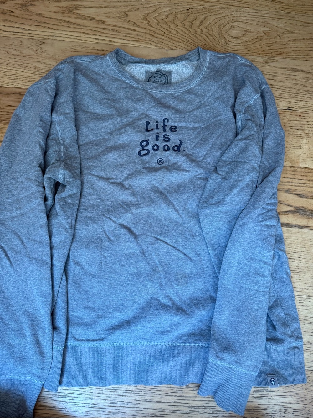 Life is Good Gray Crewneck Sweatshirt